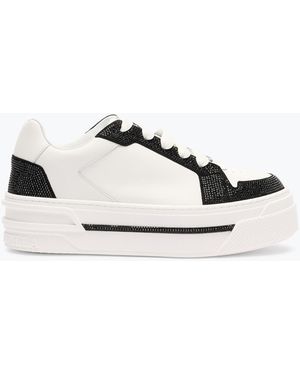 Rene Caovilla Sneaker Xtra-Noir Avec Cristaux 50 - Blanc