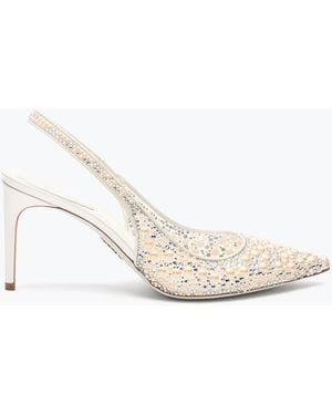 Rene Caovilla Pearl Slingback 80 - White