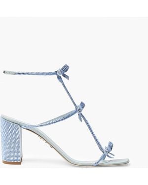 Rene Caovilla Caterina Crystal Powder Sandal 80 - White