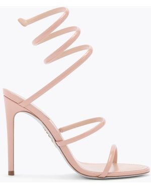 Rene Caovilla Sandale Cleo En Cuir Verni 105 - Blanc