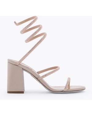 Rene Caovilla Cleo Blush Sandal 80 - White