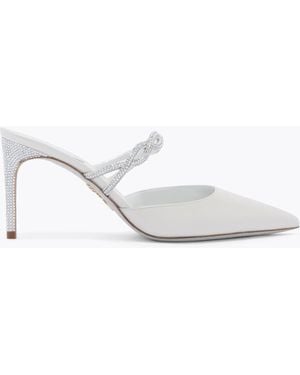 Rene Caovilla Braid Ivory Mule 80 - White