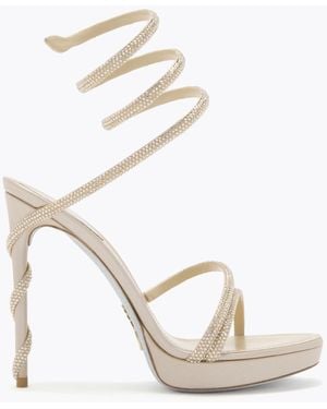 Rene Caovilla Margot Champagne Platform Sandal 120 - White