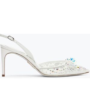 Rene Caovilla Cinderella Slingback 80 - White