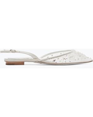 Rene Caovilla Cinderella Slingback 10 - White