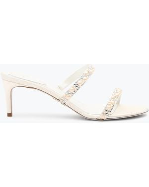 Rene Caovilla Pearl Mule 60 - White