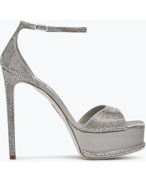 Rene Caovilla Anastasia Crystal Pearl Platform Sandal 130 - White