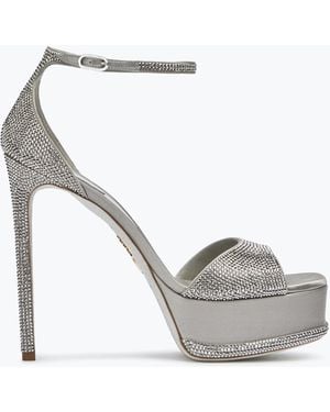 Rene Caovilla Anastasia Crystal Pearl Platform Sandal 130 - White