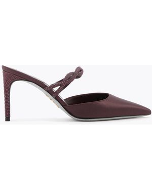 Rene Caovilla Braid Mule 80 - Weiß