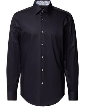 BOSS Hank Kent Slim Fit Shirt Navy - Blue