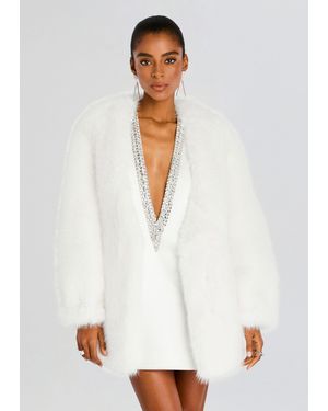 retroféte Luxurious Faux Fur Jacket - White