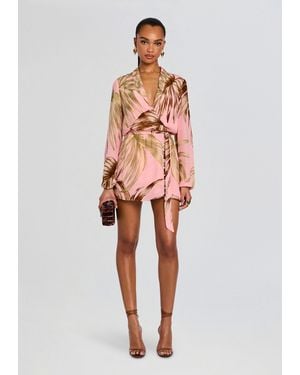 Rococo Sand Fawn Mini Dress With Detachable Belt - White