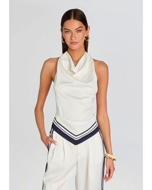 SER.O.YA Nicola Satin Top - White