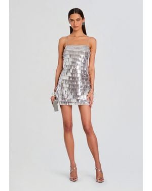 retroféte Amalie Sequin Dress - White