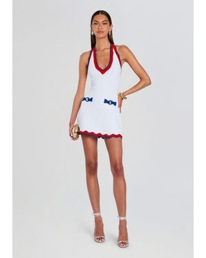 retroféte Florra Rib Knit Dress - White