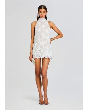 retroféte Banks Lace Embellished Dress - White