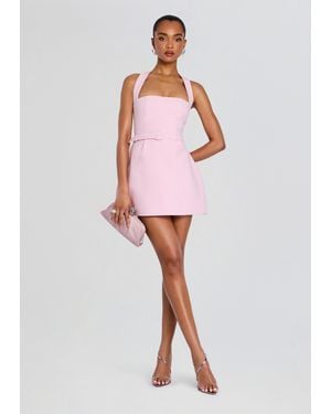 Sans Faff Halter Mini Bubble Dress - White