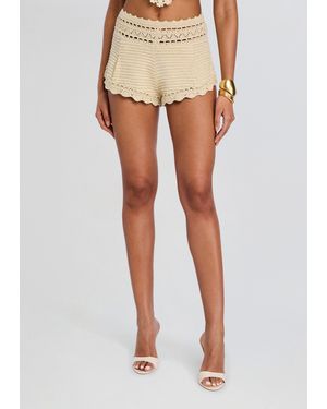 retroféte Margo Metallic Crochet Short - Natural
