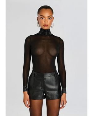 retroféte Orly Embellished Top - Black