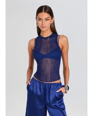 SER.O.YA Jori Rib Knit Tank - Blue