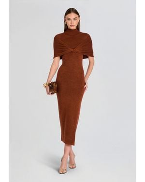 SER.O.YA Wisteria Knit Midi Dress - Brown