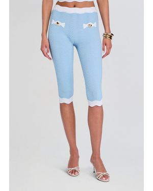 retroféte Bathilde Rib Knit Pant - Blue