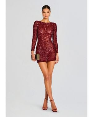 retroféte Emani Sequin Dress - Red