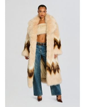retroféte Magali Faux Fur Coat - White
