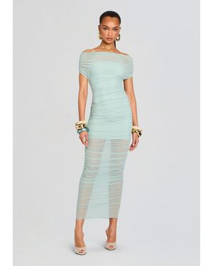 SER.O.YA Noel Mesh Midi Dress - White