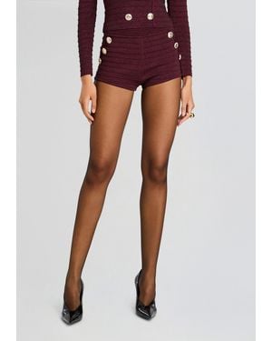 retroféte Bari Metallic Bandage Knit Short - Multicolor