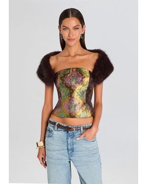 retroféte Morro Fur Top - Multicolor
