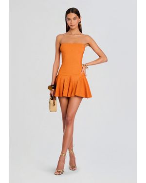 retroféte Annina Metallic Knit Dress - Orange