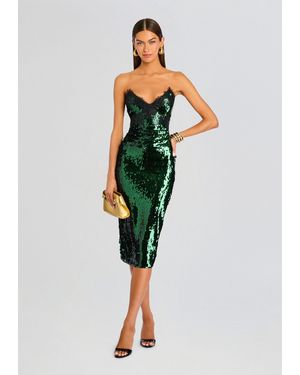 retroféte Ellen Sequin Dress - Green