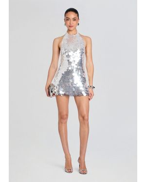 retroféte Bondera Sequin Dress - White