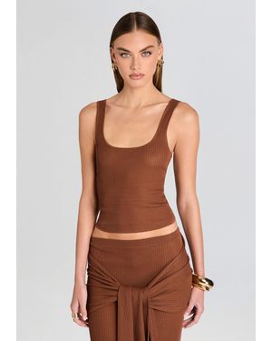 SER.O.YA Alberta Knit Tank - Brown