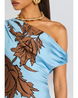 rococo sand one shoulder maxi dress Retrofete