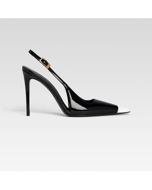 retroféte Gwyneth Leather Slingback - White