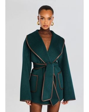 SER.O.YA Dulcetta Wool Coat - Green