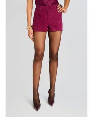retroféte Naya Suede Leather Short - Red