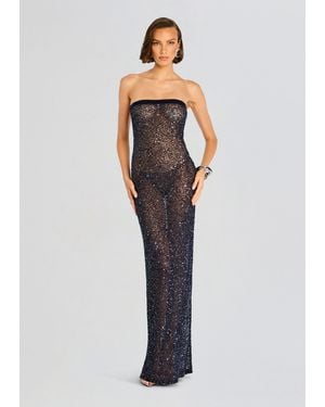 retroféte Villy Sequin Gown - White
