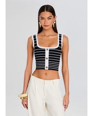 retroféte Zadie Metallic Knit Top - Blue