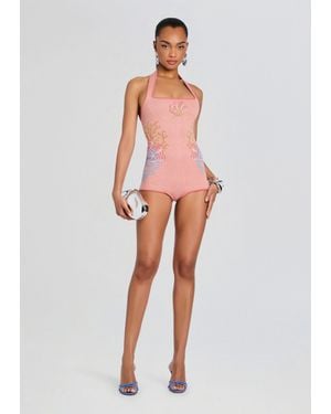 retroféte Avielle Knit Romper - White