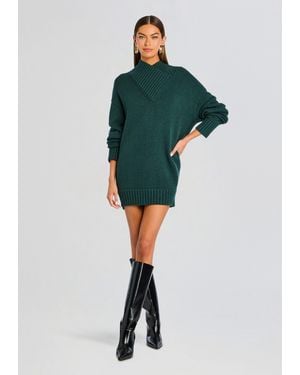 SER.O.YA Dessa Chunky Knit Sweater Dress - Green