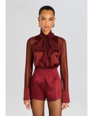 retroféte Suri Silk Blouse - Red