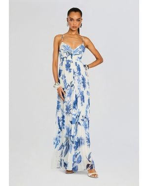 Rococo Sand Gabi Pleated Maxi Dress - Blue