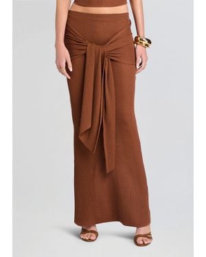 SER.O.YA Santee Knit Skirt - Brown