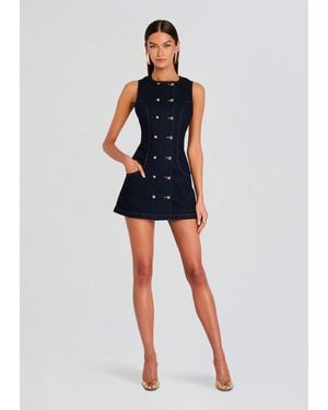 retroféte Hanna Denim Dress - Blue