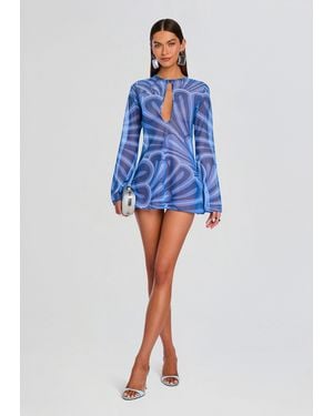 Shani Shemer Catherine Mini Dress - Blue