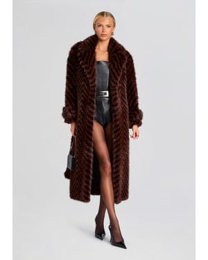 retroféte Shantel Faux Fur Coat - Brown