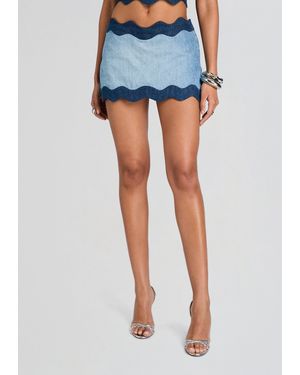 retroféte Iselda Denim Skort - Blue